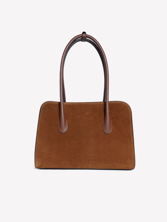 BORSA A SPALLA IN CAMOSCIO ROVERE ZETA - Marrone | Roberto Festa