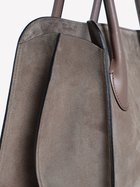 BORSA A SPALLA IN CAMOSCIO TAUPE ZETA - Taupe | Roberto Festa