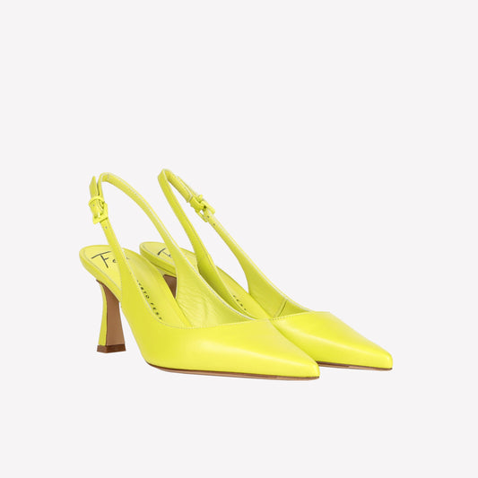 slingback in nappa lime frans - Giallo | Roberto Festa