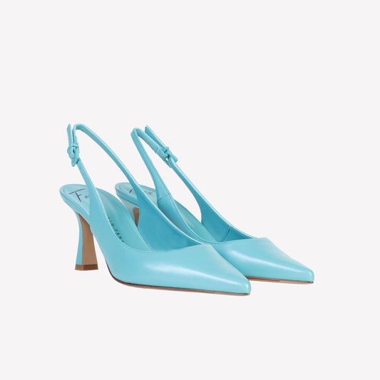 slingback in nappa turquoise frans - Azzurro | Roberto Festa