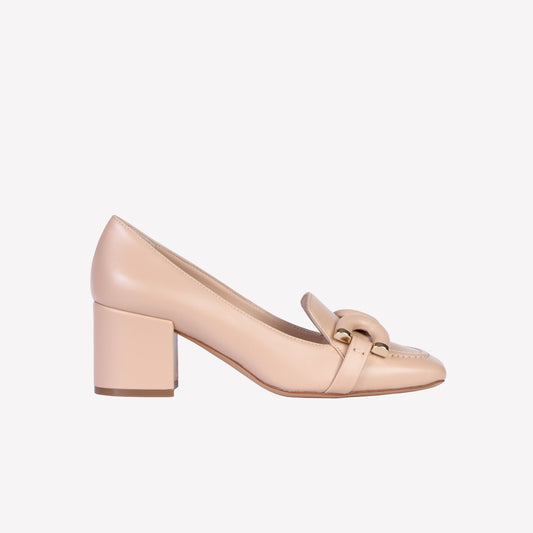 MOCASSINO CON ACCESSORIO IN NAPPA VANILLA HARABY - Beige | Roberto Festa