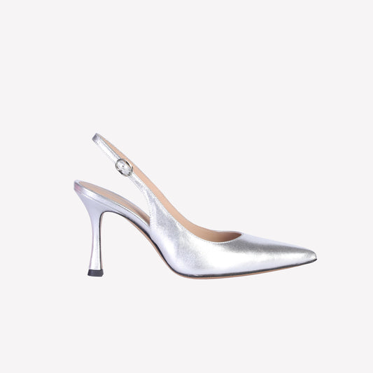 SLINGBACK IN LUXOR SILVER LAVINIA - Argento | Roberto Festa