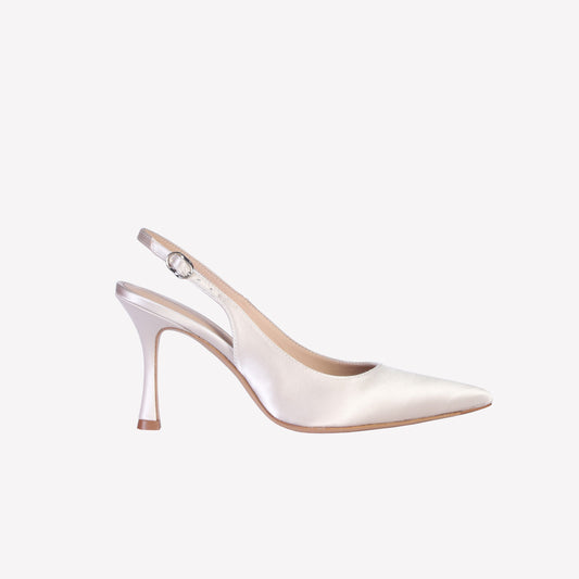 SLINGBACK IN RASO PERLA LAVINIA - Slingback | Roberto Festa